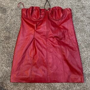 Finesse faux leather dress